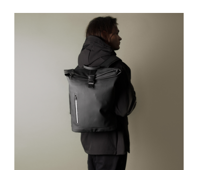 Mochila Roll-Top Impermeable para Portátil 15 con Detalles Reflectantes