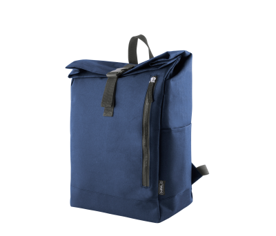 Mochila Roll-Top RPET con Cremallera Lateral