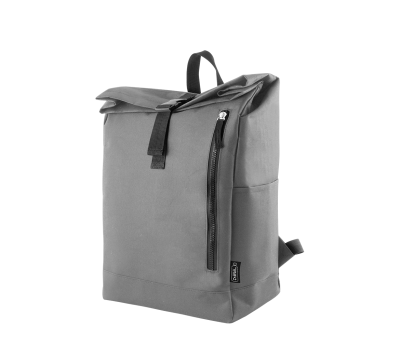 Mochila Roll-Top RPET con Cremallera Lateral