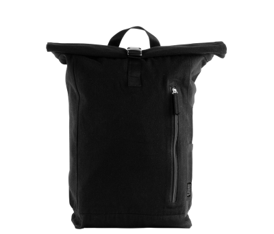 Mochila Roll-Top de Algodón Reciclado con Cremallera Lateral