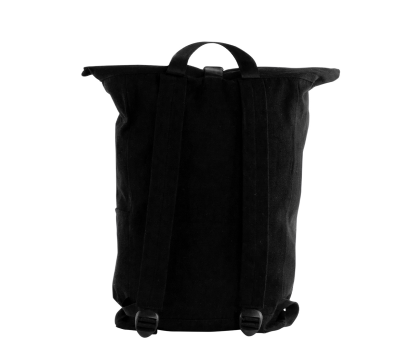 Mochila Roll-Top de Algodón Reciclado con Cremallera Lateral
