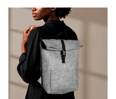 Mochila de Fieltro RPET con Compartimento para Portátil y Cierre Ajustable - AGY54538
