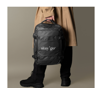 Mochila de Poliéster Impermeable con 3 Compartimentos y Cierres Laterales