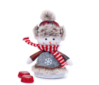 Muñeco nieve bufanda y gorro orejeras 16cm. 2bombones - ANAB193