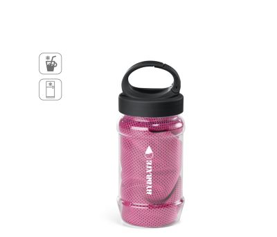 Botella Deportiva con Toalla Refrescante de Poliamida