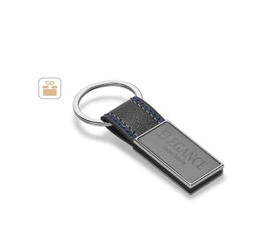 Llavero Elegante de Metal y PU con Caja Premium