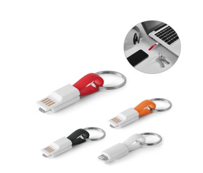 Cable USB Llavero 2 en 1 ABS y PVC para Móviles
