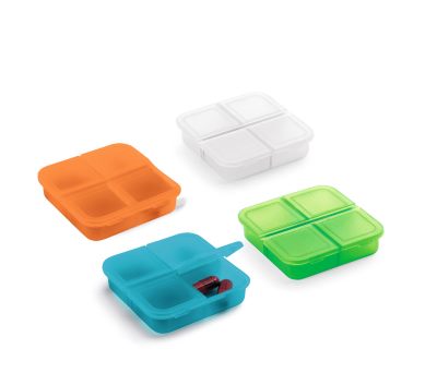 Pastillero Cuadrado con 4 Compartimentos y Tapa