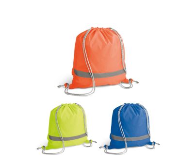 Mochila Saco con Cierre de Cordón y Elementos Reflectantes