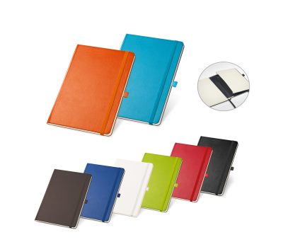 Libreta A5 Tapa Dura Vinilo con Bolsillo y Cierre Elástico
