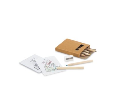 Set de Lápices de Colores con Sacapuntas y Dibujos