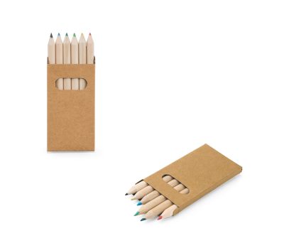 Set de 6 Lápices de Madera en Caja de Cartón