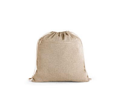 Bolsa Petate de Algodón Reciclado con Bolsillo Cremallera