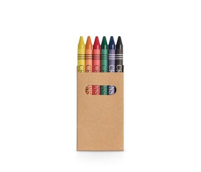 Caja de 6 Lápices de Cera para Dibujo