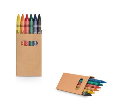 Caja de 6 Lápices de Cera para Dibujo