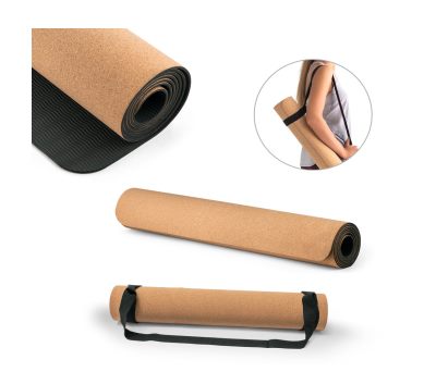 Colchoneta de Yoga en Corcho y TPE con Asa de Transporte