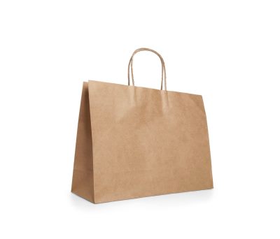 Bolsa de Papel Kraft con Asa Trenzada Grande