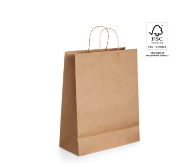Bolsa de Papel Kraft con Asa Trenzada Certificado FSC - Classic