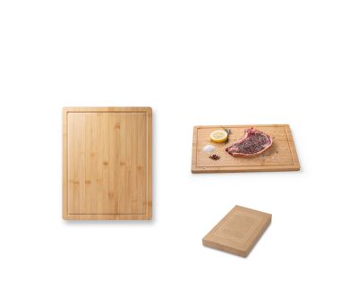 Tabla de Cortar de Bambú con Ranura y Caja Regalo