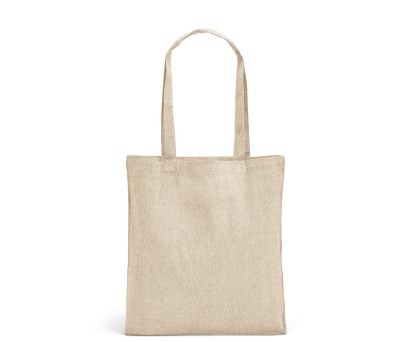 Bolsa de Algodón Reciclado y rPET con Asas Largas - Premium