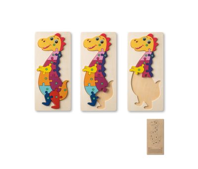 Rompecabezas Dinosaurio de Madera Contrachapada Pino