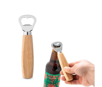 Abrebotellas de Metal con Mango de Madera