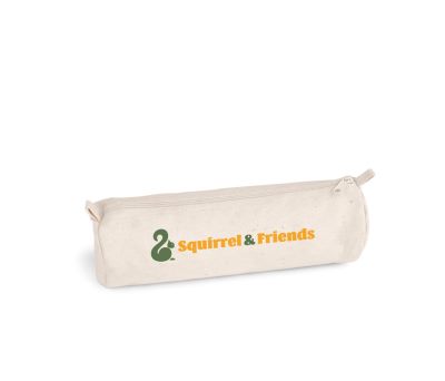 Estuche Cilíndrico de Lona de Algodón con Cremallera