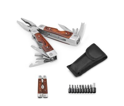 Alicates Plegables Multiusos de Acero Inoxidable y Madera