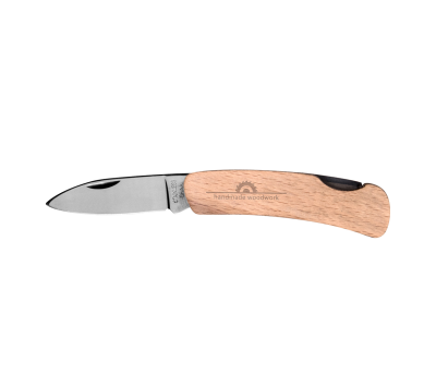 Navaja Compacta de Acero Inoxidable y Mango de Madera