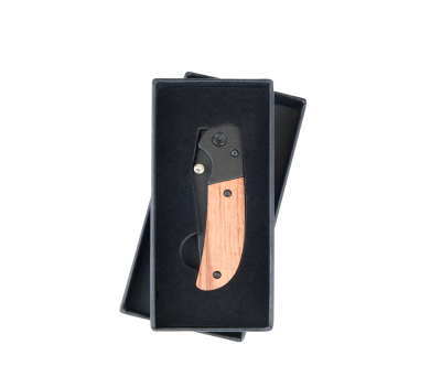 Navaja de Acero Inoxidable con Mango de Madera