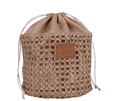 Neceser Saco de Papel Rafia con Etiqueta