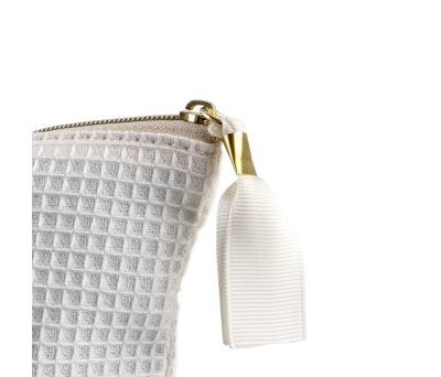Neceser de Algodón Waffle con Tirador Elegante