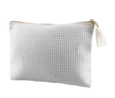 Neceser de Algodón Waffle con Tirador Elegante