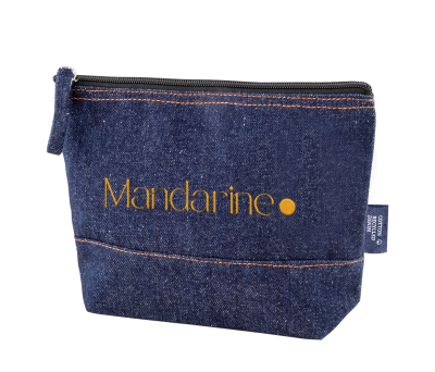 Neceser de Algodón y Denim Reciclado con Cremallera