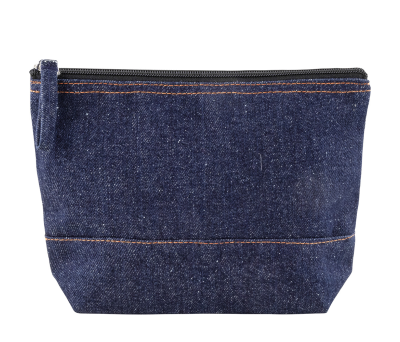 Neceser de Algodón y Denim Reciclado con Cremallera