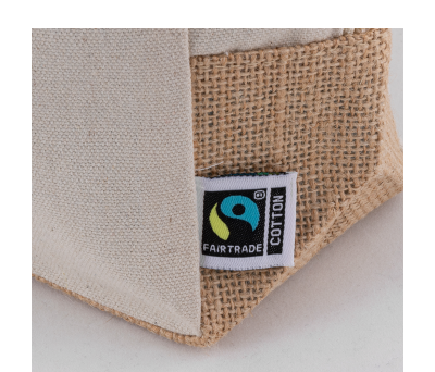 Neceser de Algodón y Yute Fairtrade con Asa