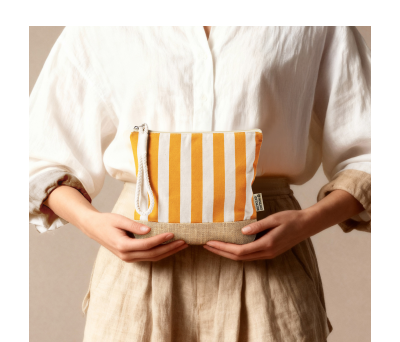 Neceser de Algodón y Yute con Cordón para Regalo - AGY56025