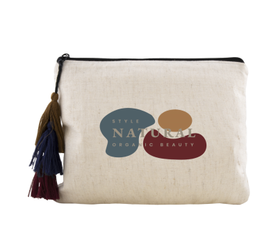 Neceser de Cáñamo con Borlas Decorativas