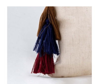Neceser de Cáñamo con Borlas Decorativas