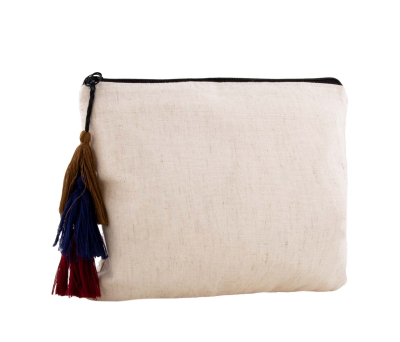 Neceser de Cáñamo con Borlas Decorativas