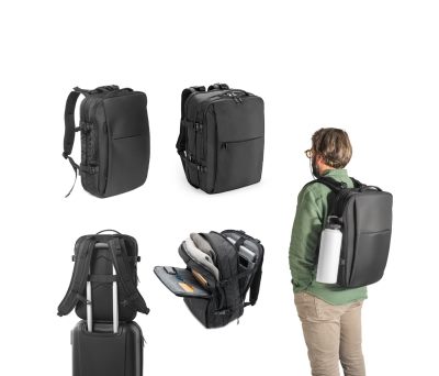 Mochila de Viaje Expandible para Portátil 17.3 de Poliéster Reciclado
