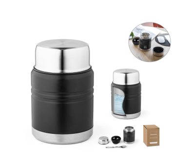 Termo para Alimentos de Acero Inoxidable con Cuchara Plegable