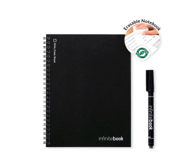 Cuaderno Reutilizable A5 con Tapa Flexible y Páginas Rayadas