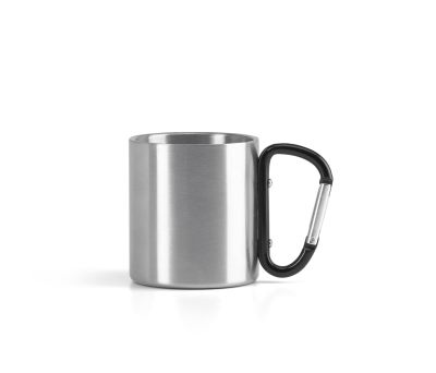 Taza de Acero Inoxidable con Asa Mosquetón 230ml