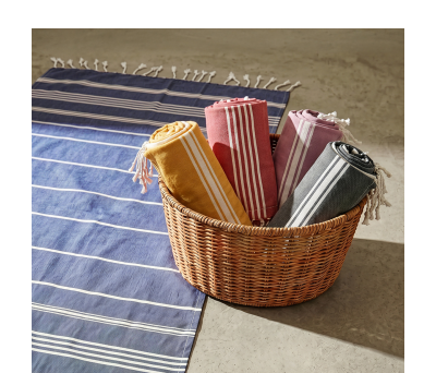 Pareo Fouta de Algodón a Rayas para Playa y Regalo - AGY39000