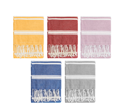 Pareo Fouta de Algodón a Rayas para Playa y Regalo