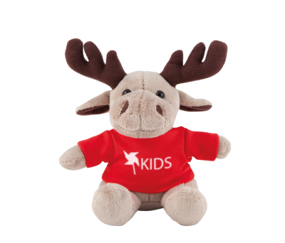 Peluche Reno Poliéster con Camiseta