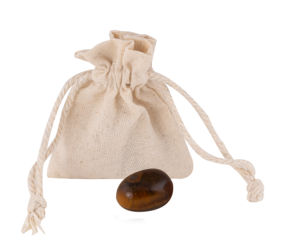 Piedra Natural con Propiedades Energéticas en Bolsa de Algodón
