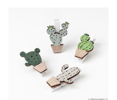 Pinza madera Cactus 4mod stdo. 2.5x3.7cm min.8 AW1983