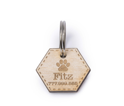 Placa madera pequeña para mascotas 2,7cm. - AW69